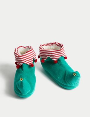 Kids' Christmas Elf Slipper Boots