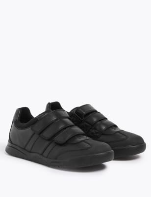 adidas black leather school shoes