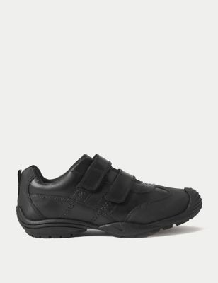 M&S Boys Leather Toe Bumper School Shoes (13 Small - 10 Large) - 3 LSTD - Black, Black