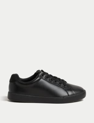 

M&S Collection Kinderturnschuhe aus Leder mit Freshfeet™ (35-43) - Black, Black