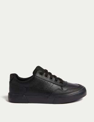 M&S Boys Lace up Leather School Shoes (13 Small - 9 Large) - 5 LSTD - Black, Black