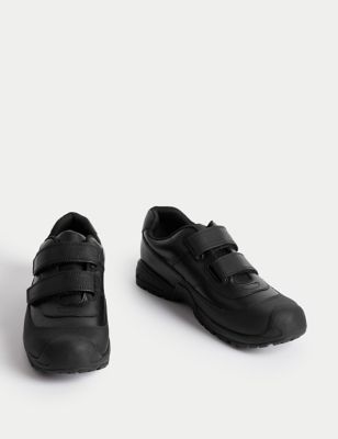 Kids' Leather Riptape School Shoes (13 Small - 9 Large)