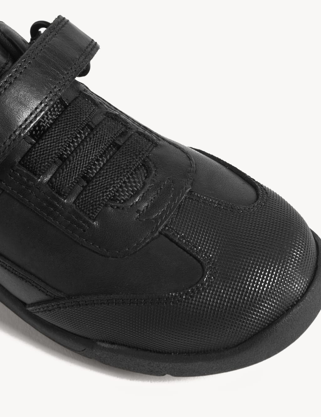 Kids’ Leather Riptape School Shoes (8 Small - 1.5 Large) image 2