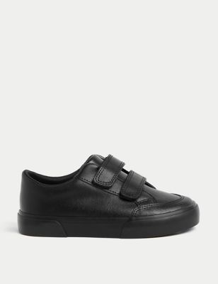 M&S Boys Leather Freshfeet School Shoes (8 Small - 2 Large) - 8.5 SSTD - Black, Black