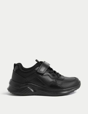M&S Boys Leather Freshfeet School Shoes (8 Small-2 Large) - 10 SSTD - Black, Black