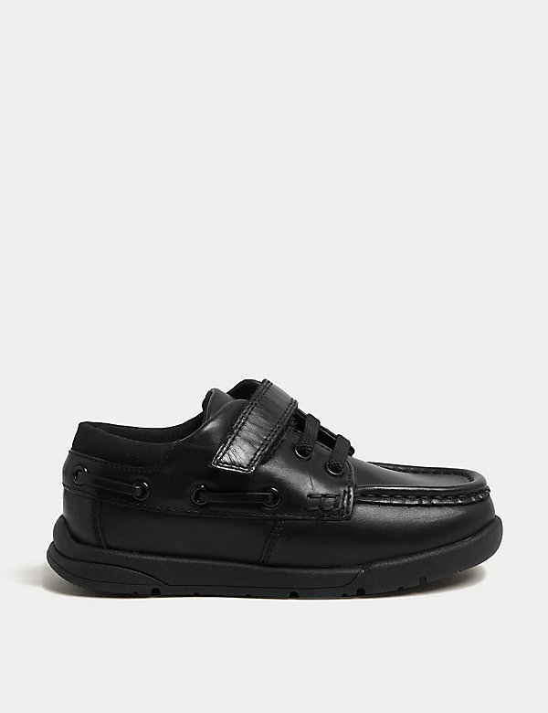 Kids' Leather Freshfeet™ Riptape School Shoes (8 Small - 2 Large) - ES