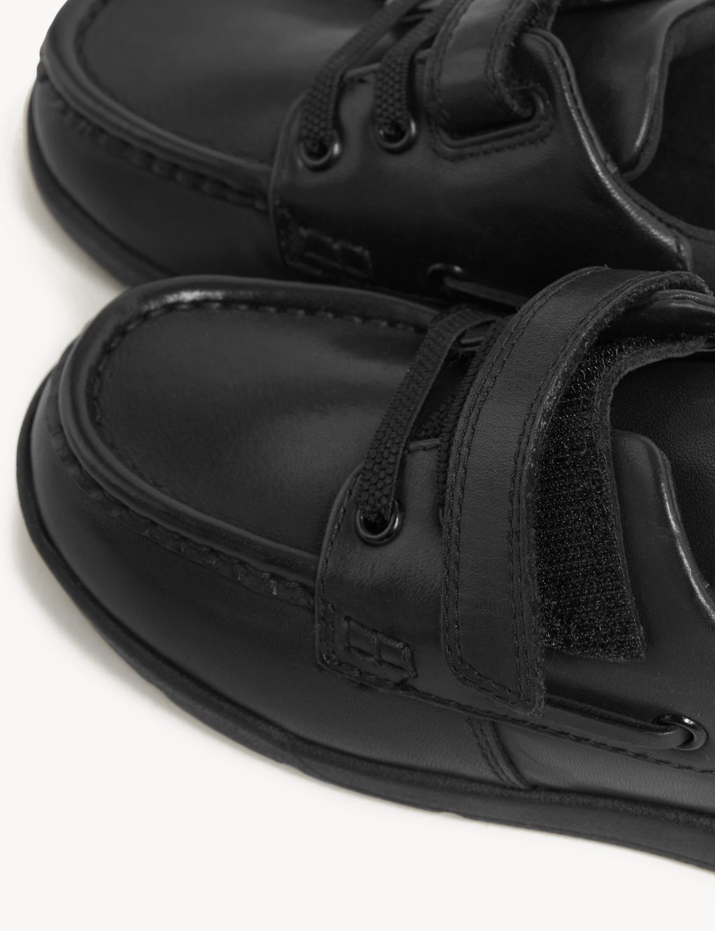 Kids' Leather Freshfeet™ Riptape School Shoes (8 Small - 2 Large) image 2