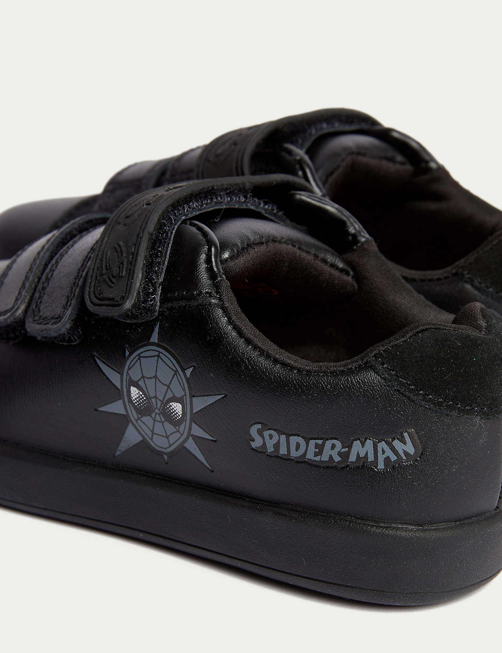 Baskets enfants en cuir à bande auto-agrippante et motif Spider-Man™ (du 26 au 35)