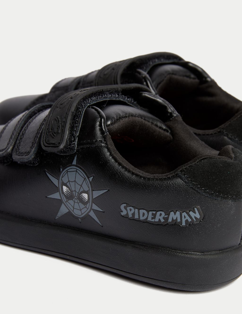 Kids' Leather Spider-Man™ Riptape Trainers (8 Small - 2 Large) image 2