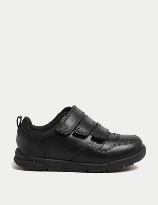 M&S Boys Leather Freshfeet School Shoes (8 Small - 2 Large) - 10 SWDE - Black, Black