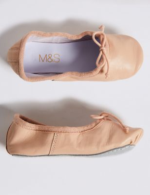 Kids' Leather Dance Ballet Shoes (5 Small - 4 Large) | M&S