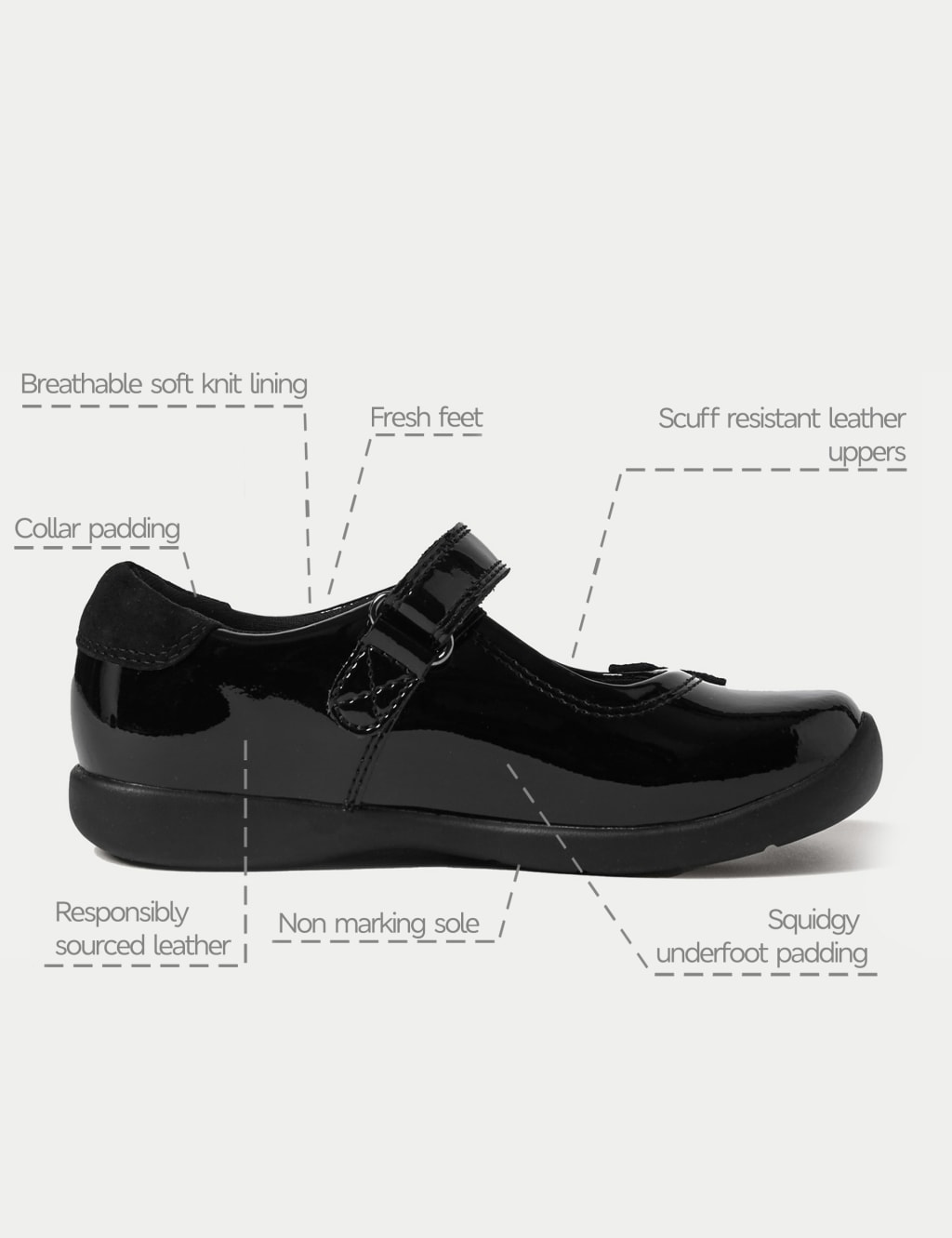 Kids Patent Leather School Shoes (8 Small - 1 Large) image 5