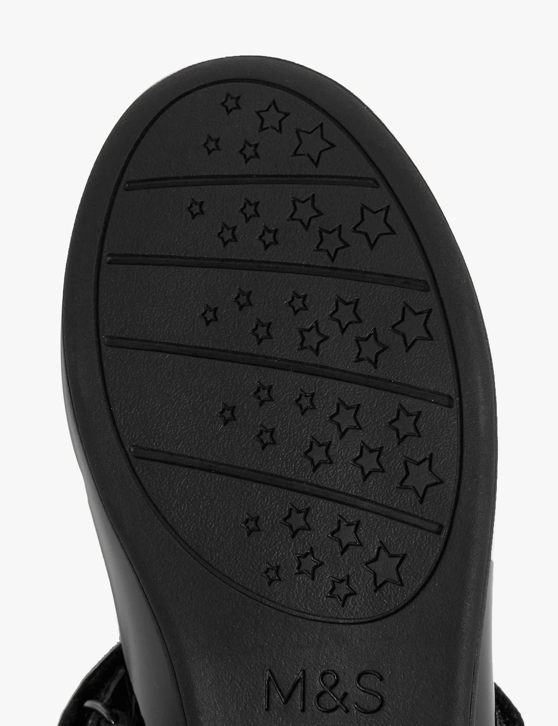 أحذية مدرسية للأطفال من الجلد مع شريط لاصق فيلكرو (8 صغير - 1 كبير)