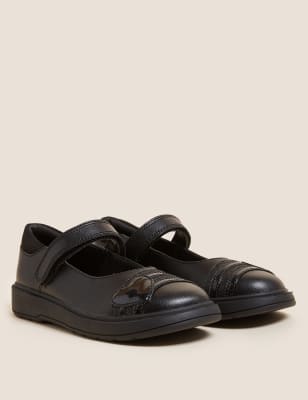 

M&S Collection Zapatos infantiles escolares de piel Freshfeet™ (8 pequeño- 2 grande) - Black, Black