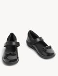 נעלי עור ליום יום לילדים בשילוב Freshfeet™‎ עם עיטור פפיון (8 סמול-2 לארג')