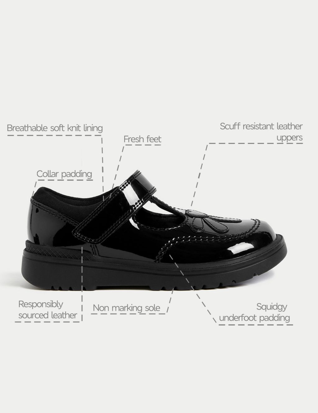 Kids' Patent Leather School Shoes (8 Small - 2 Large) image 5