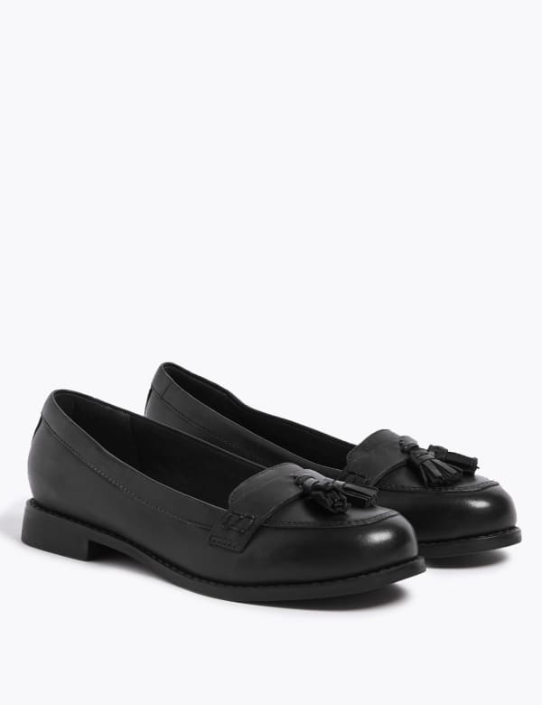 Kids’ Leather Tassle Loafers School Shoes (13 Small - 7 Large)