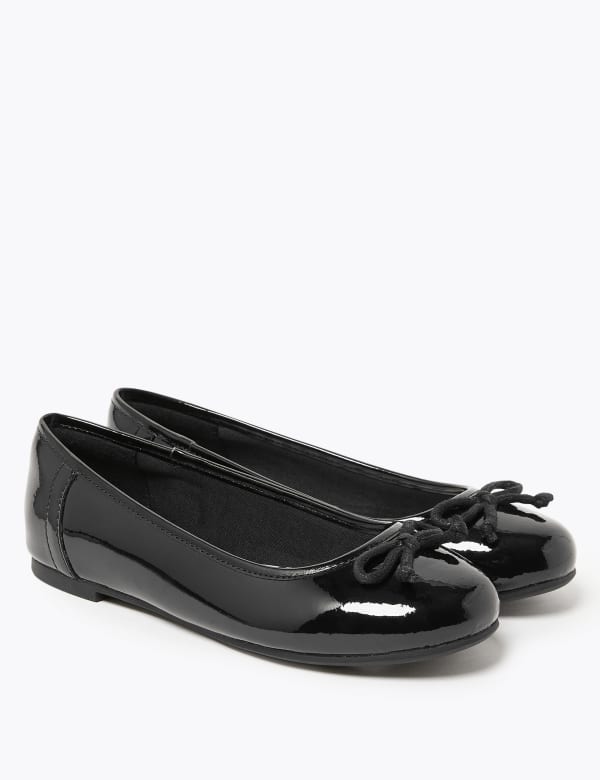 Kids’ Leather Ballerina School Shoes (13 Small - 7 Large)