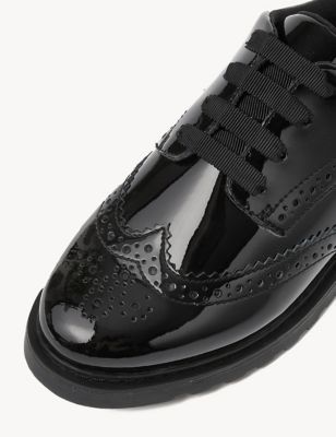 M&S Girls Kids' Leather Brogue School Shoes (13 Small