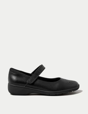 

Girls M&S Collection Kid's Leather Freshfeet™ School Shoes (13 Small - 7 Large) - Black, Black