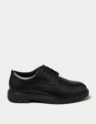 M&S Kids Leather Freshfeettm School Shoes (13 Small - 9 Large) - 13.5SSTD - Black, Black