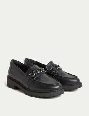 

M&S Collection Zapatos infantiles escolares de piel (13 pequeño-9 grande) - Black, Black