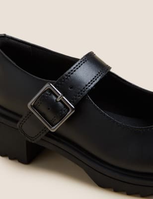 

Girls M&S Collection Kids' Leather Freshfeet™ School Shoes (13 Small - 7 Large) - Black, Black