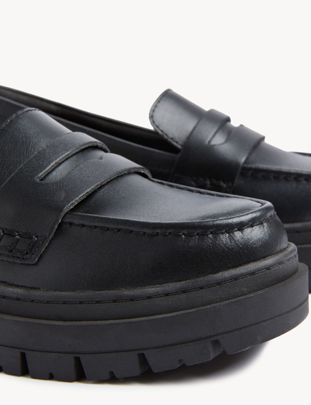 Kids' Leather Chunky School Loafer (13 Small - 7 Large) image 2