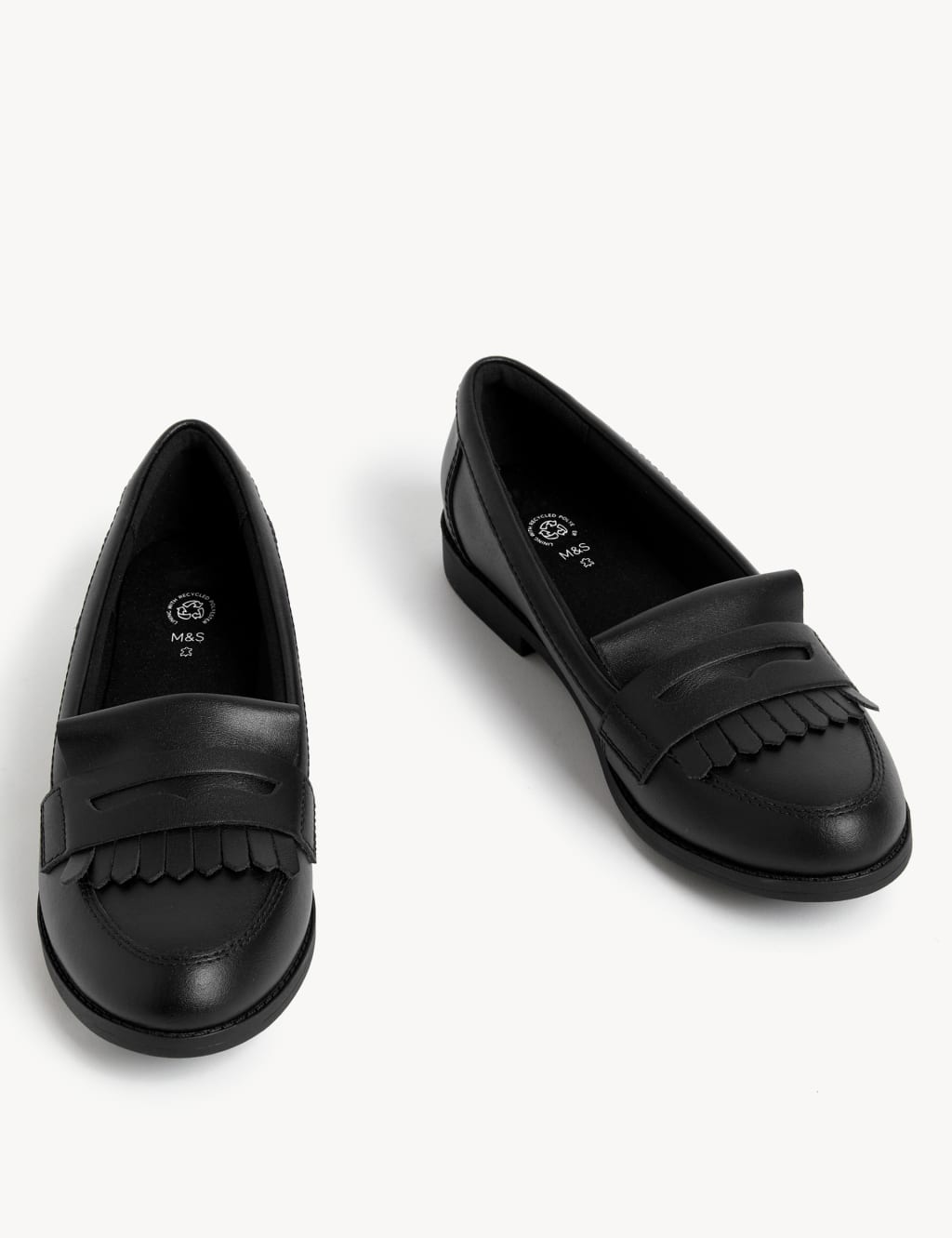 Kids' Leather Freshfeet™ School Loafers (13 Small - 7 Large) image 2