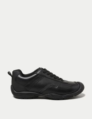 

Boys M&S Collection Kids' Leather Freshfeet™ Lace School Shoes (13 Small - 9 Large) - Black, Black