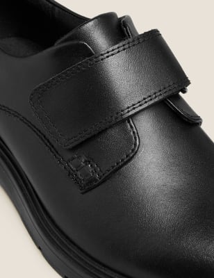 

M&S Collection Zapatos infantiles escolares de piel con velcro (13 pequeño- -9 grande) - Black, Black