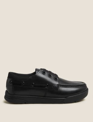 

Boys M&S Collection Kids' Leather Freshfeet™ School Shoes (13 Small - 9 Large) - Black, Black
