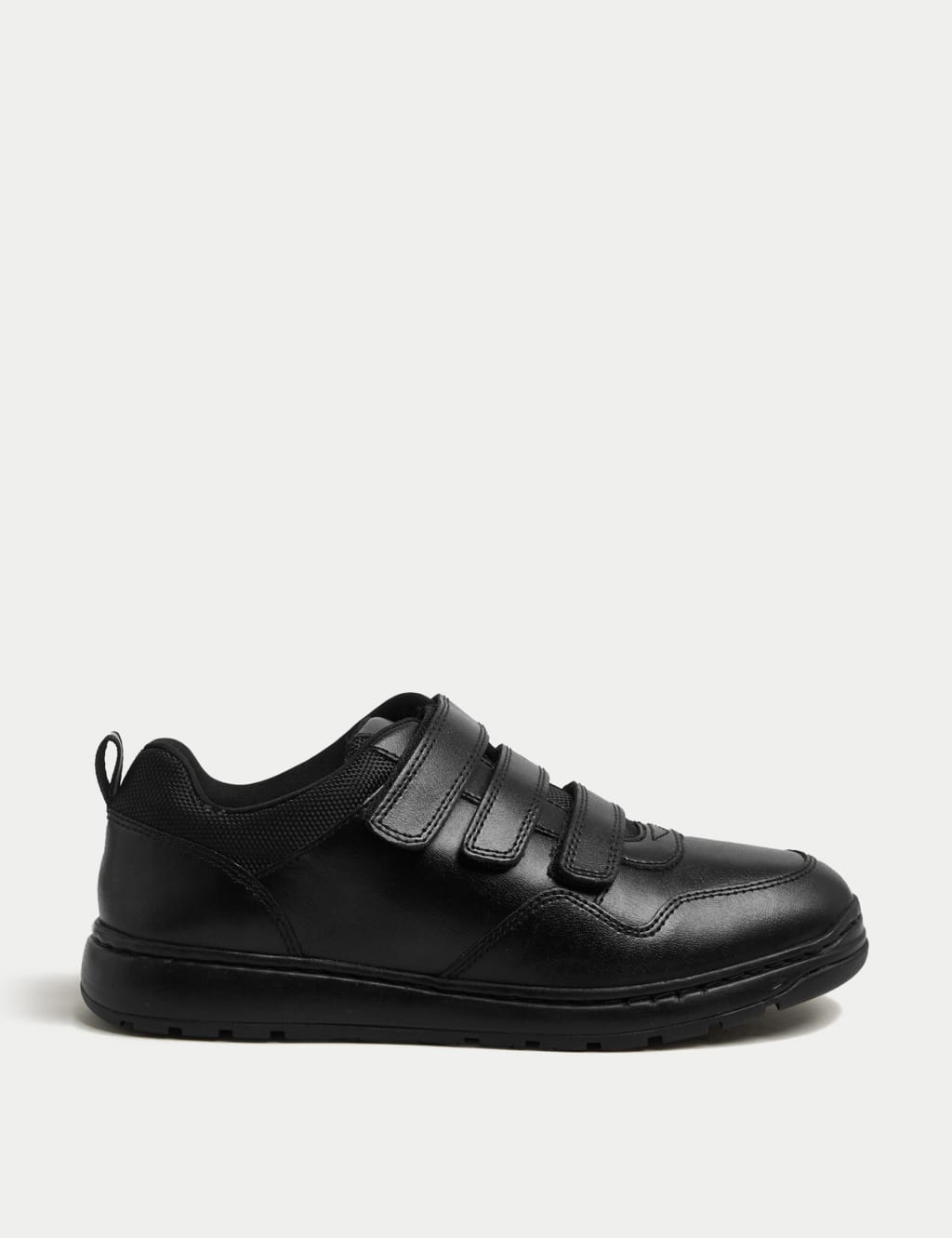 Boys black leather trainers new arrivals