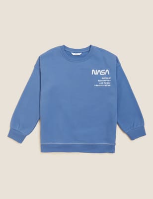 Light blue cheap nasa sweatshirt