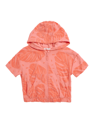 

Girls M&S Collection Pure Cotton Towelling Zip Through Hoodie (6 -16 Yrs) - Coral, Coral