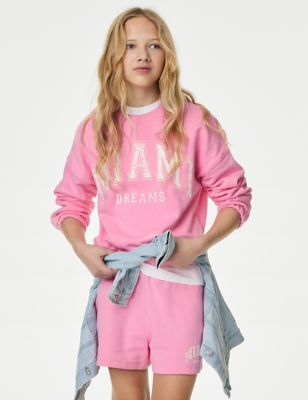 

Girls M&S Collection Cotton Rich Sweatshirt (6-16 Yrs) - Pink, Pink