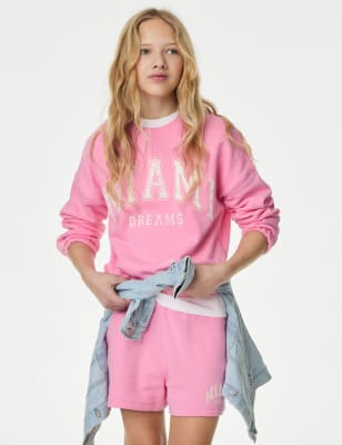 

M&S Collection Sweatshirt mit hohem Bauwollanteil (6-16 J.) - Pink, Pink