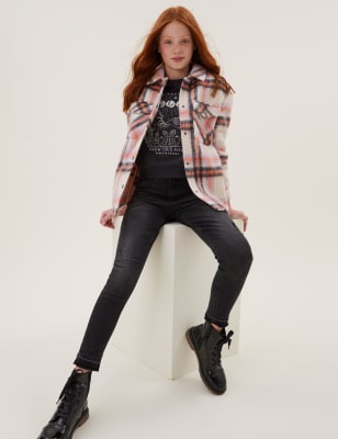 

M&S Collection Chaqueta-camisa de cuadros (6-16 años) - Cream Mix, Cream Mix