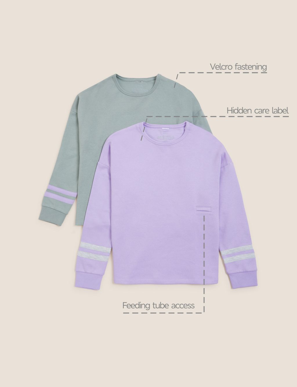 2pk Adaptive Sweatshirts (2-16 Yrs) image 1