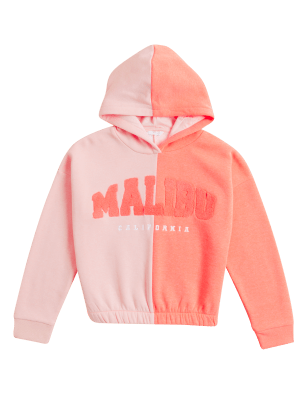 

Girls M&S Collection Cotton Rich Colour Block Hoodie (6-16 Yrs) - Coral Mix, Coral Mix