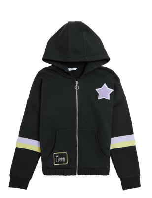 

Girls M&S Collection Cotton Rich Graphic Hoodie (6-16 Yrs) - Black, Black