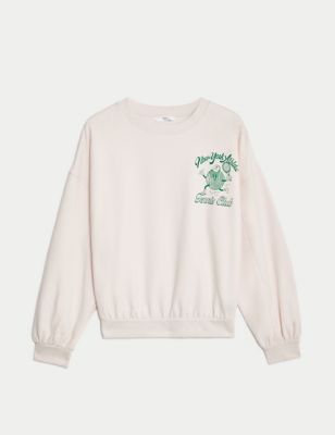 Cotton Rich Tennis Graphic Sweatshirt (6-16 Yrs)
