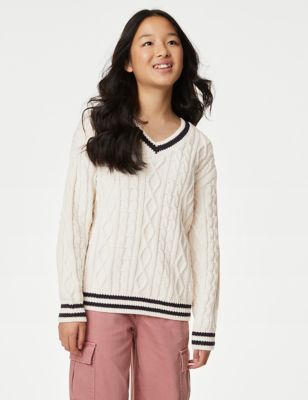 

Girls M&S Collection Patterned Jumper (6-16 Yrs) - Ivory, Ivory