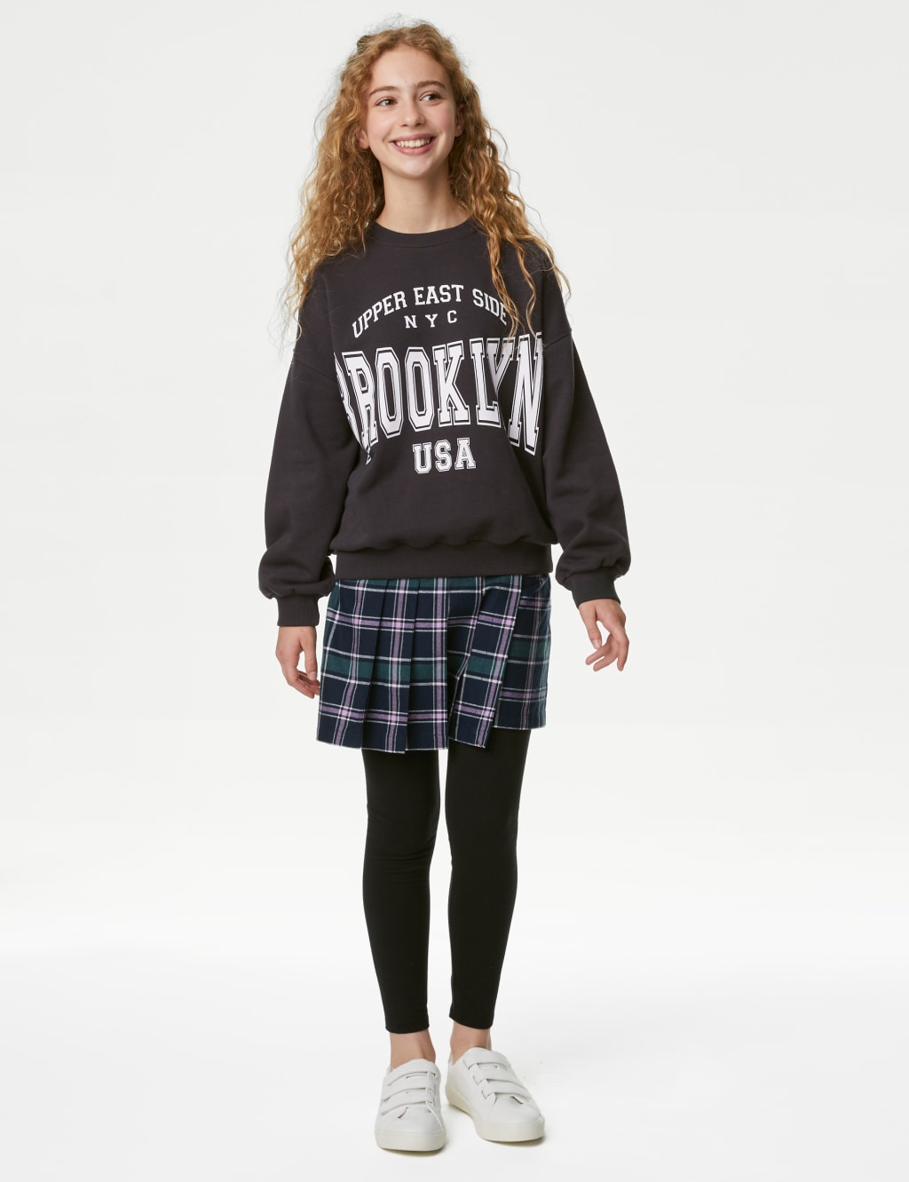 Cotton Rich Brooklyn Slogan Sweatshirt (6 - 16 Yrs) image 3