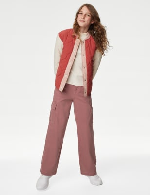 

M&S Collection Cargohose mit hohem Baumwollanteil (6-16 J.) - Pink, Pink