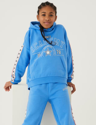 

Girls M&S Collection Cotton Rich Dance Academy Slogan Hoodie (6-16 Yrs) - Blue, Blue