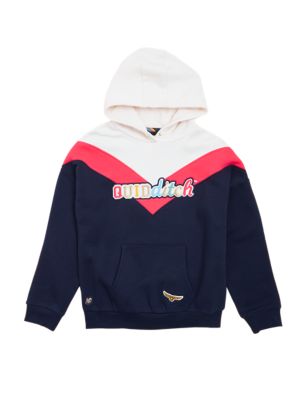 

Girls M&S Collection Harry Potter™ Quidditch Chevron Hoodie (2-16 Yrs) - Navy Mix, Navy Mix