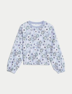 Cotton Rich Floral Sweatshirt (6-16 Yrs)
