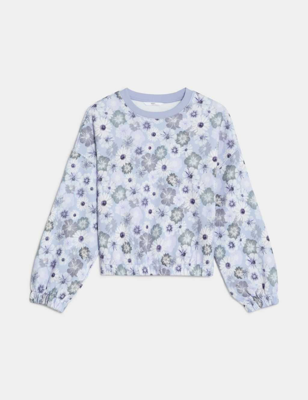 Cotton Rich Floral Sweatshirt (6-16 Yrs) image 2