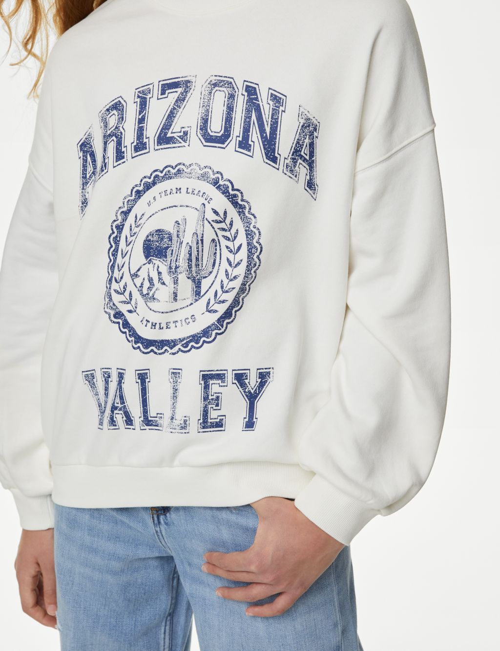 Cotton Rich Arizona Valley Slogan Sweatshirt (6-16 Yrs) image 3